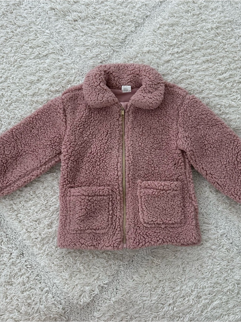 H&M Pink Faux Shearling Jacket